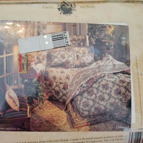 Louis Nichole Utica Twin Sheet Set Dubonnet Multi Combed 180 Threads - Picture 8 of 8